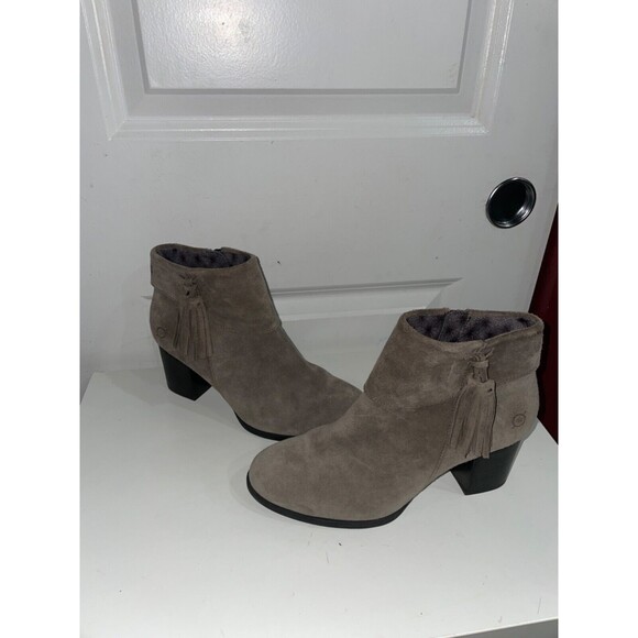 Born Women's Tori Ankle Boots size 8.5 Genuine Suede w/Tassels Boho - Picture 6 of 10